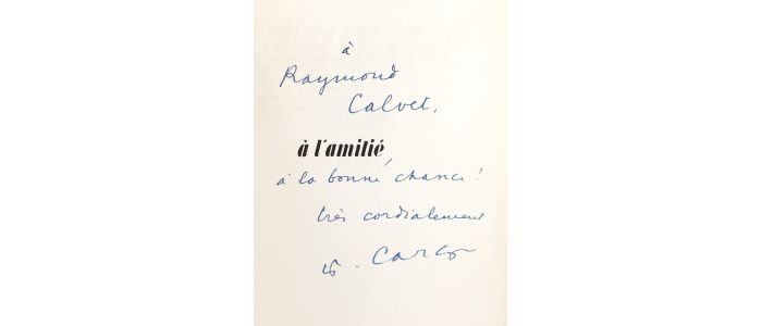 CARCO : A l'amitié - Signiert - Edition-Originale.com