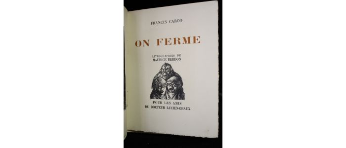 CARCO : On ferme - First edition - Edition-Originale.com