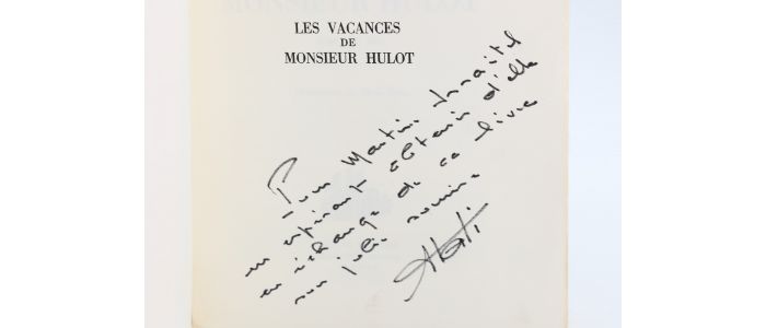 TATI : Les vacances de M. Hulot - Autographe, Edition Originale - Edition-Originale.com