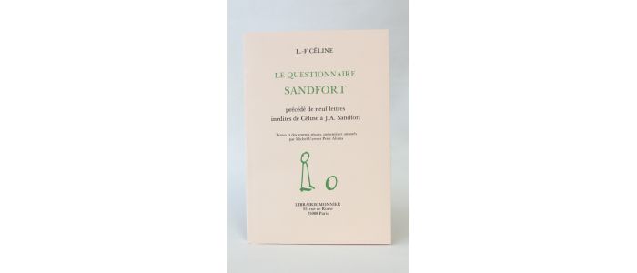 CELINE : Le questionnaire Sandfort - Edition Originale - Edition-Originale.com