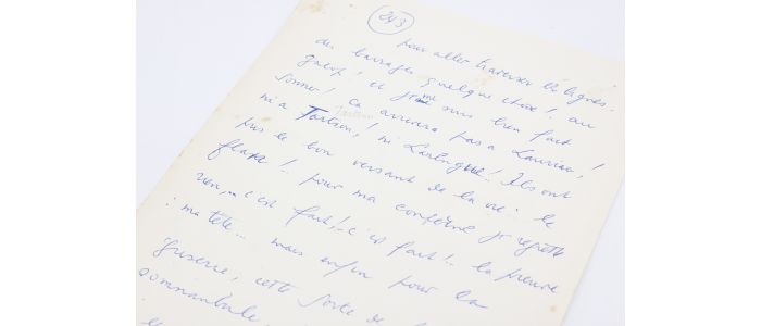 CELINE : Un feuillet autographe manuscrit pour Normance (Féérie pour une autre fois II) : 