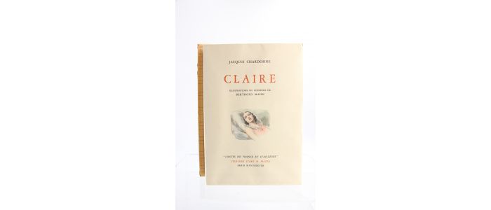 CHARDONNE : Claire - Edition-Originale.com