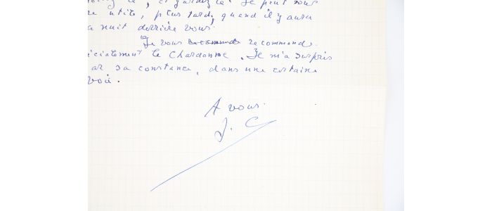 CHARDONNE : Lettre autographe signée de Jacques Chardonne : 