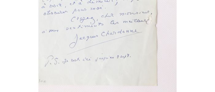 CHARDONNE : Lettre autographe signée de Jacques Chardonne à propos de Royan - Autographe, Edition Originale - Edition-Originale.com