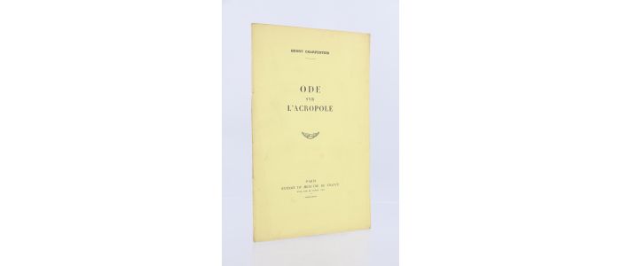 CHARPENTIER : Ode sur l'Acropole - Erste Ausgabe - Edition-Originale.com