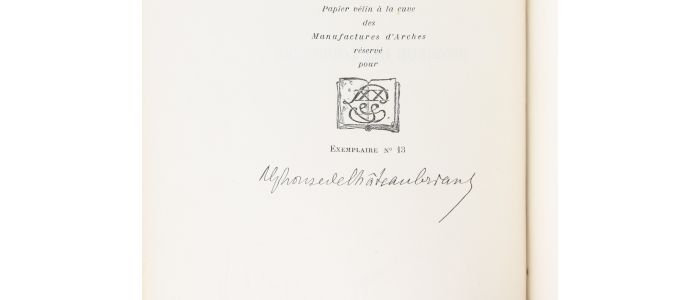 CHATEAUBRIANT : Monsieur des Lourdines - Signed book, First edition - Edition-Originale.com
