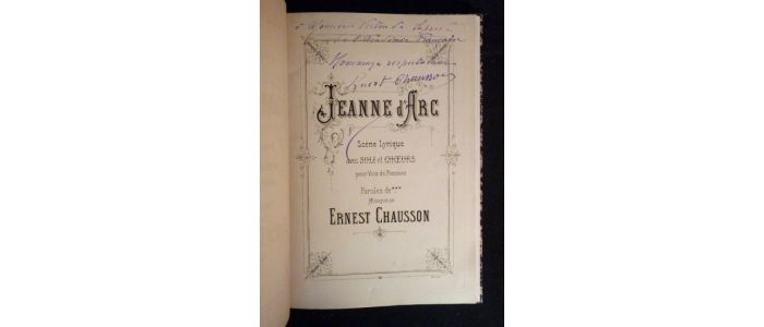 CHAUSSON : Jeanne d'Arc - Scène lyrique - Signed book, First edition - Edition-Originale.com