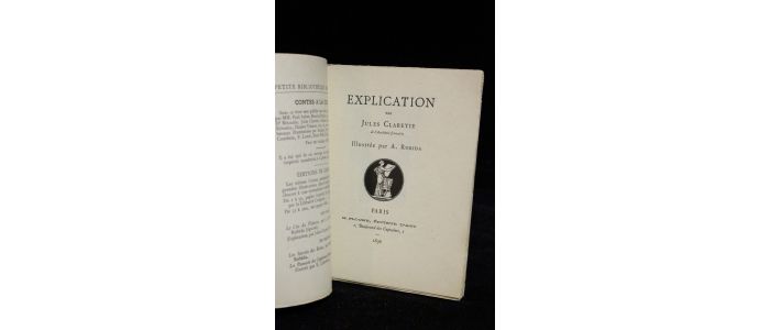 CLARETIE : Explication - Edition-Originale.com