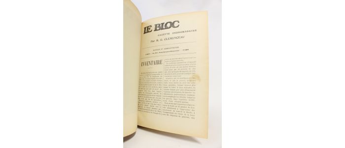 CLEMENCEAU : Le Bloc. Collection complète du N°1 de la première année fin Janvier 1901 au N°11 de la deuxième année du 15 Mars 1902 - Edition Originale - Edition-Originale.com