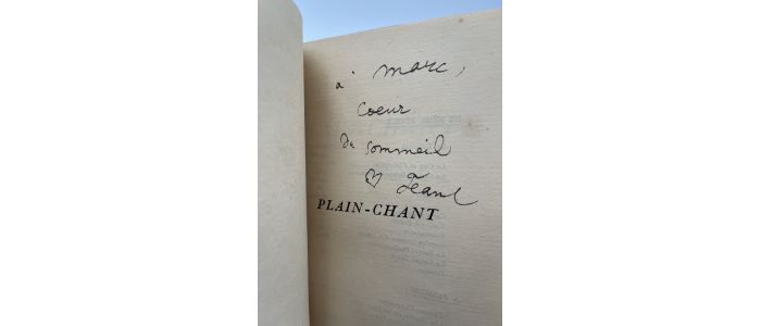 COCTEAU : Plain-Chant - Autographe, Edition Originale - Edition-Originale.com