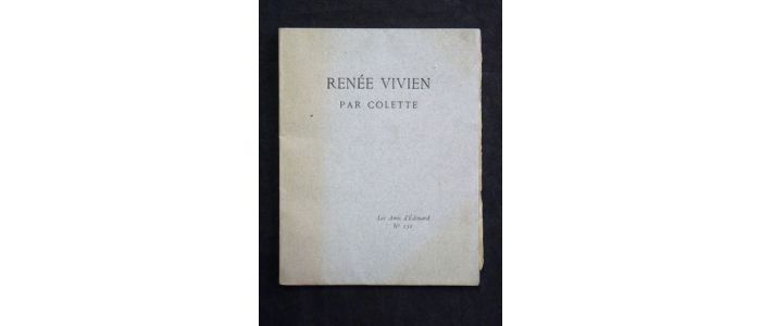 COLETTE : Renée Vivien - First edition - Edition-Originale.com
