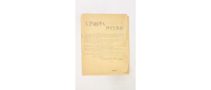 COLLECTIF : Claudel à la fosse à merde - Erste Ausgabe - Edition-Originale.com