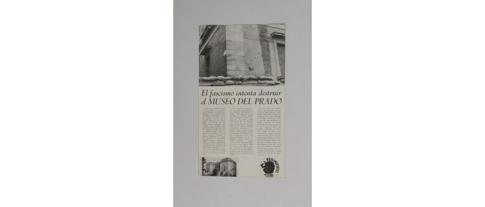 COLLECTIF : El fascismo intenta destruir el Museo del Prado - Prima edizione - Edition-Originale.com