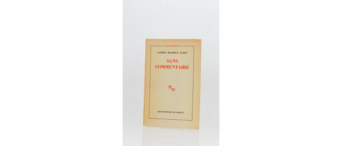 COMITE MARCEL AUDIN : Sans commentaire - First edition - Edition-Originale.com