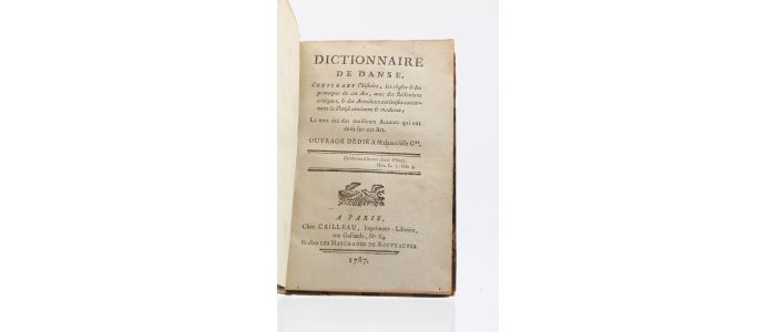 COMPAN : Dictionnaire de danse - Prima edizione - Edition-Originale.com