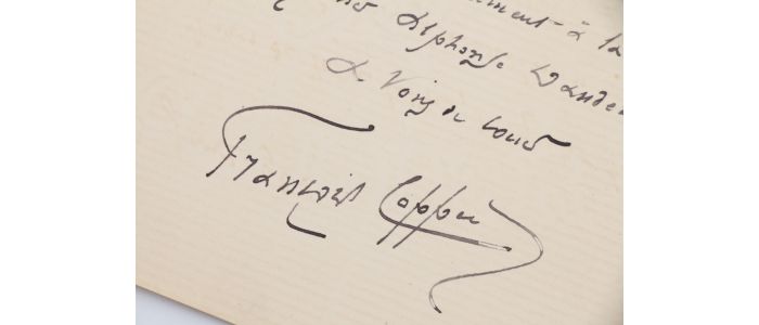 COPPEE : Lettre autographe datée et signée à son ami Léon Daudet à propos de la mort de son père Alphonse survenue quelques jours plus tôt : 