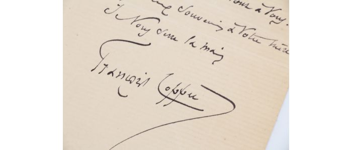 COPPEE : Lettre autographe signée au jeune Léon Daudet lui donnant rendez-vous - Autographe, Edition Originale - Edition-Originale.com