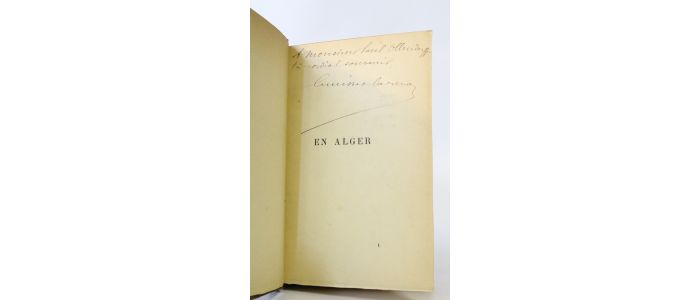 CUNISSET-CARNOT : En Alger - Autographe, Edition Originale - Edition-Originale.com