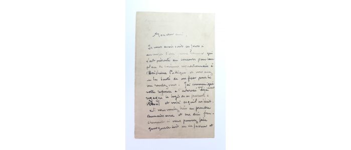 DAGNAN-BOUVERET : Lettre autographe signée au peintre Lucien Hector Monod : 