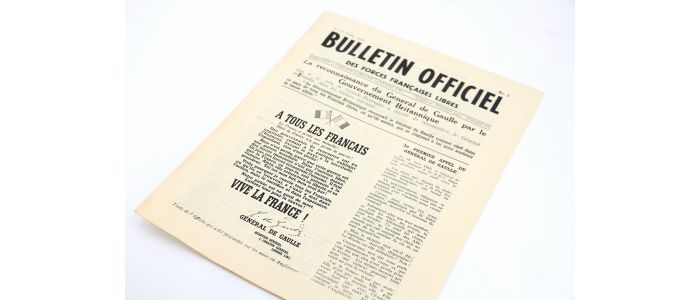 DE GAULLE : Bulletin officiel des Forces françaises libres N°1 - First edition - Edition-Originale.com