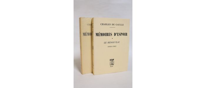DE GAULLE : Mémoires d'espoir - First edition 