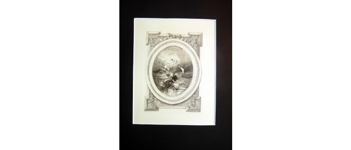 La Fontaine, Fables, Le singe et le dauphin. Eau forte originale sur papier Vergé - First edition - Edition-Originale.com