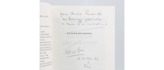 DEON : La cour des grands  - Autographe, Edition Originale - Edition-Originale.com
