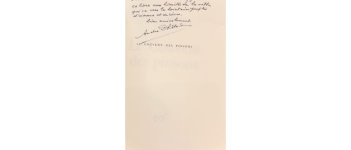 DHOTEL : Le couvent des pinsons - Autographe, Edition Originale - Edition-Originale.com