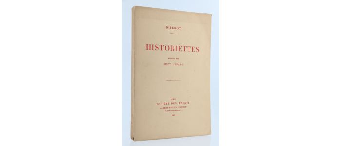 DIDEROT : Historiettes réunies par Suzy Leparc - First edition - Edition-Originale.com