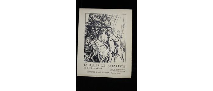 DIDEROT : Jacques le fataliste et son maître - Edition-Originale.com