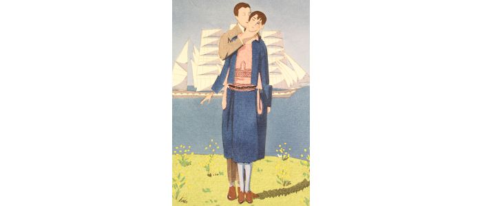 DOEUILLET : Brise du large. Robe du voyage de noces de Doeuillet (pl.16, La Gazette du Bon ton, 1921 n°2) - First edition - Edition-Originale.com