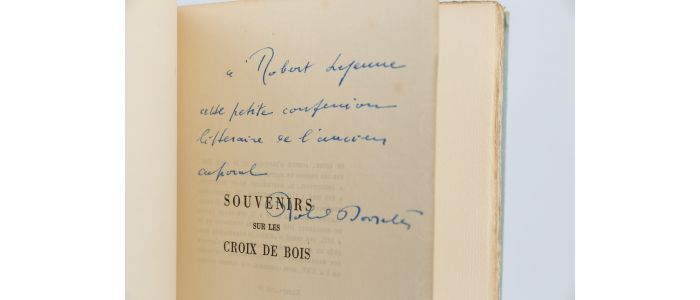 DORGELES : Souvenirs sur les croix de bois - Autographe, Edition Originale - Edition-Originale.com