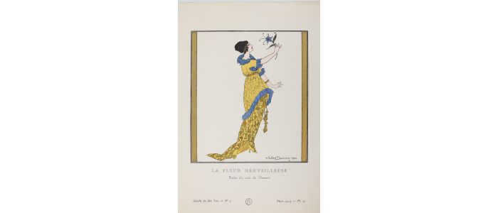 DOUCET : La Fleur merveilleuse. Robe du soir de Doucet (pl.25, La Gazette du Bon ton, 1914 n°3) - First edition - Edition-Originale.com