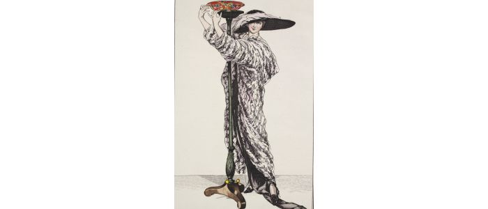 Costumes parisiens. Grand manteau de chinchila (pl.25, Journal des Dames et des Modes, 1912 n°14) - First edition - Edition-Originale.com