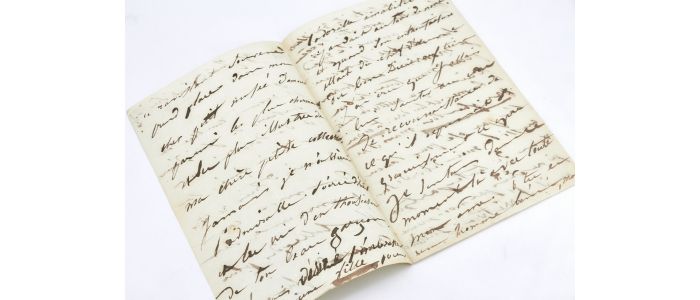DROUET : Lettre d'amour autographe inédite signée adressée à son amant Victor Hugo : 