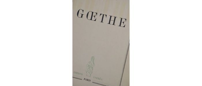 DU BOS : Goethe - Edition Originale - Edition-Originale.com