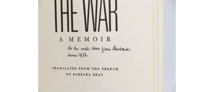 DURAS : The War : a memoir - Libro autografato, Prima edizione - Edition-Originale.com