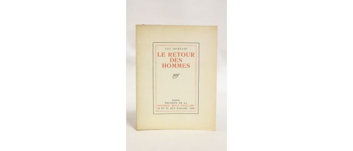 DURTAIN : Le retour des hommes - First edition - Edition-Originale.com