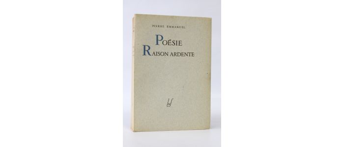 EMMANUEL : Poésie raison ardente - Signiert, Erste Ausgabe - Edition-Originale.com