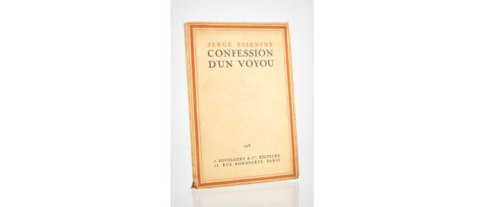 ESSENINE : Confession d'un voyou - Edition-Originale.com