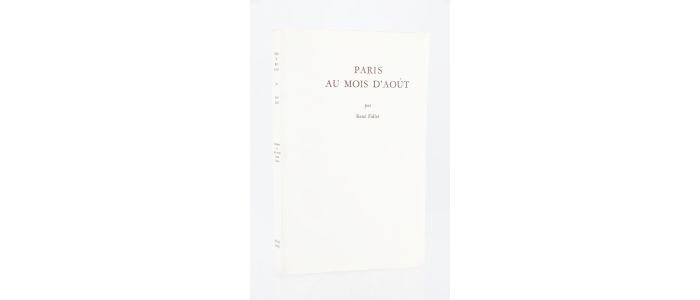 FALLET : Paris au mois d'août - First edition - Edition-Originale.com