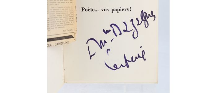 FERRE : Poète... vos papiers - Autographe, Edition Originale - Edition-Originale.com