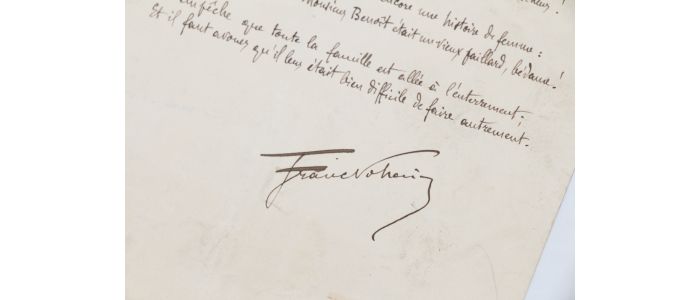 FRANC-NOHAIN : Poème autographe signé intitulé 