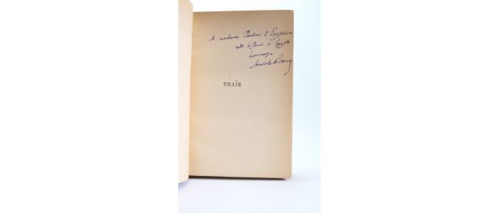 FRANCE : Thaïs - Signed book - Edition-Originale.com