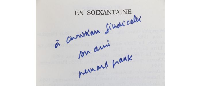 FRANK : En soixantaine - Chroniques 1961-1971 - Signed book, First edition - Edition-Originale.com