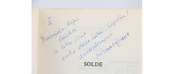 FRANK : Solde - Libro autografato, Prima edizione - Edition-Originale.com