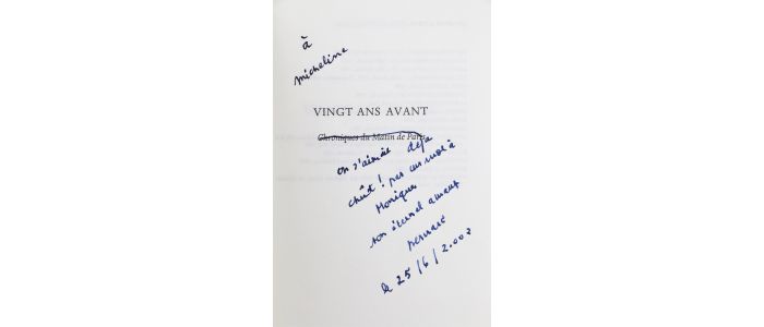 FRANK : Vingt ans avant - Chroniques du Matin de Paris - Signiert, Erste Ausgabe - Edition-Originale.com