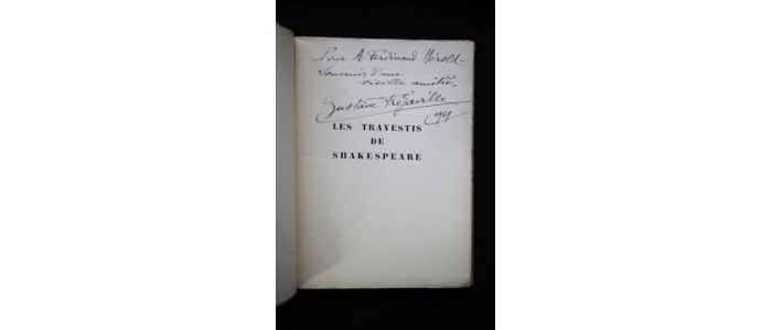 FREJAVILLE : Les travestis de Shakespeare - Autographe, Edition Originale - Edition-Originale.com
