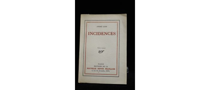GIDE : Incidences - Edition Originale - Edition-Originale.com