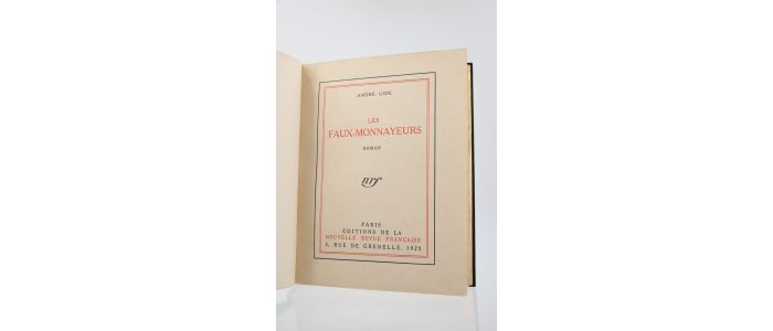 GIDE : Les Faux-Monnayeurs - Prima edizione - Edition-Originale.com